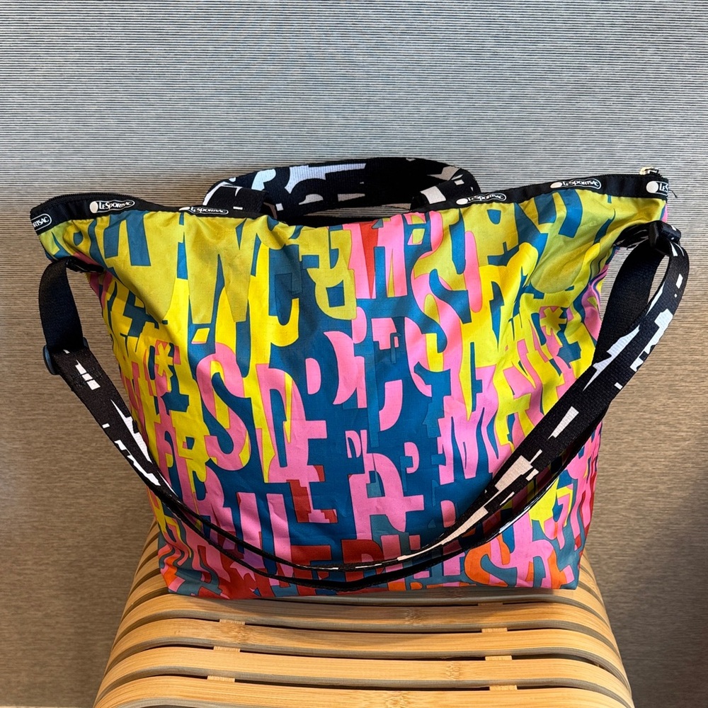Rare Lesportsac Multicolor Graphic Tote